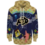 personalized colorado buffaloes spongebob patrick star gold navy hoodie best selling