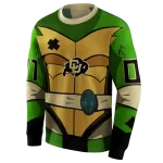 personalized colorado buffaloes superhero armor gold green hoodie best selling