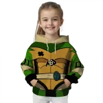 personalized colorado buffaloes superhero armor gold green hoodie best selling