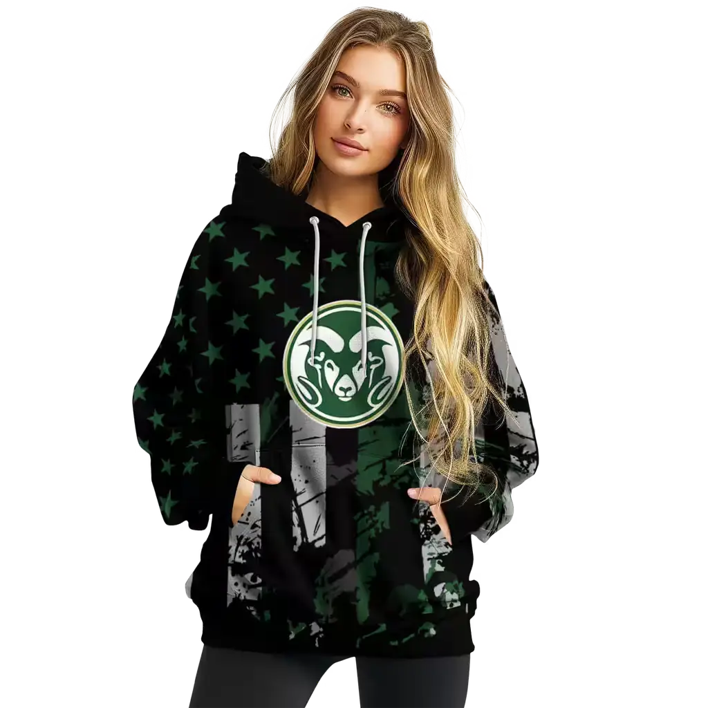 personalized colorado state rams distressed flag green black hoodie high quality personalized colorado state rams distressed flag green black hoodie high quality