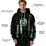 personalized colorado state rams distressed flag green black hoodie best selling