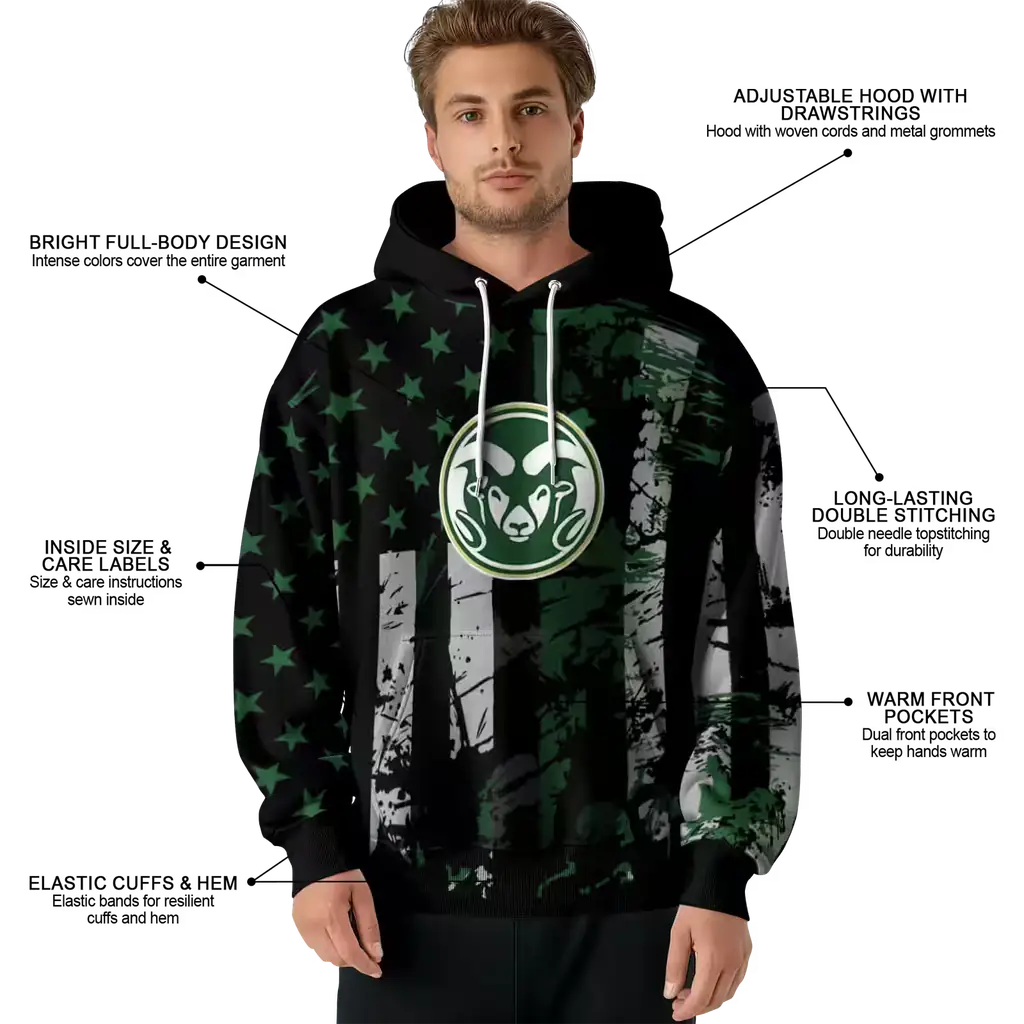 personalized colorado state rams distressed flag green black hoodie latest model personalized colorado state rams distressed flag green black hoodie latest model