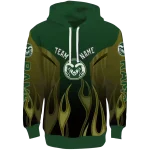 personalized colorado state rams flame design green hoodie best selling