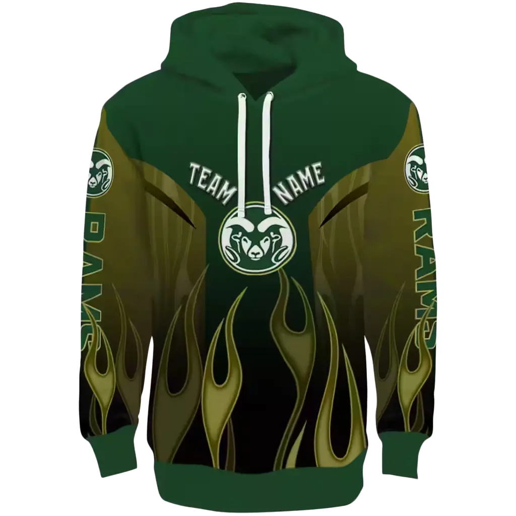 personalized colorado state rams flame design green hoodie best selling personalized colorado state rams flame design green hoodie best selling