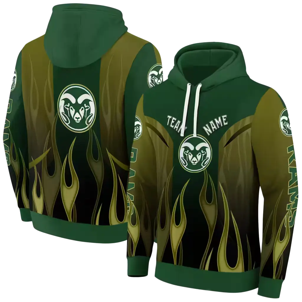 personalized colorado state rams flame design green hoodie fashion forward personalized colorado state rams flame design green hoodie fashion forward