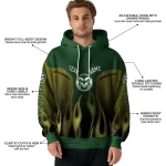 personalized colorado state rams flame design green hoodie best selling