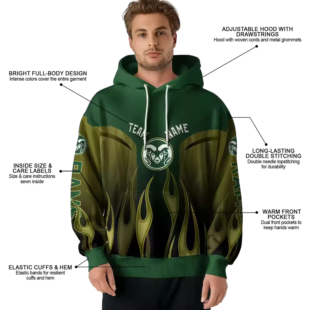 personalized colorado state rams flame design green hoodie latest model personalized colorado state rams flame design green hoodie latest model