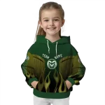 personalized colorado state rams flame design green hoodie best selling