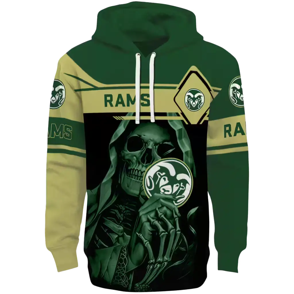 personalized colorado state rams grim reaper green black hoodie best selling personalized colorado state rams grim reaper green black hoodie best selling