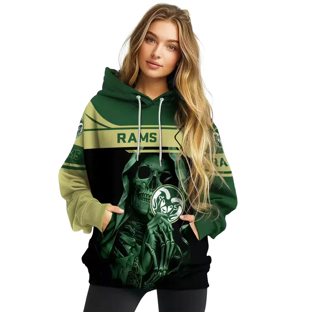 personalized colorado state rams grim reaper green black hoodie high quality personalized colorado state rams grim reaper green black hoodie high quality