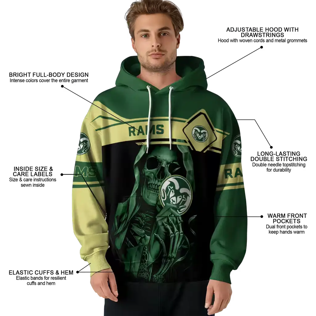 personalized colorado state rams grim reaper green black hoodie latest model personalized colorado state rams grim reaper green black hoodie latest model