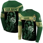 personalized colorado state rams grim reaper green black hoodie best selling