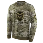 personalized colorado state rams military style hoodie best selling