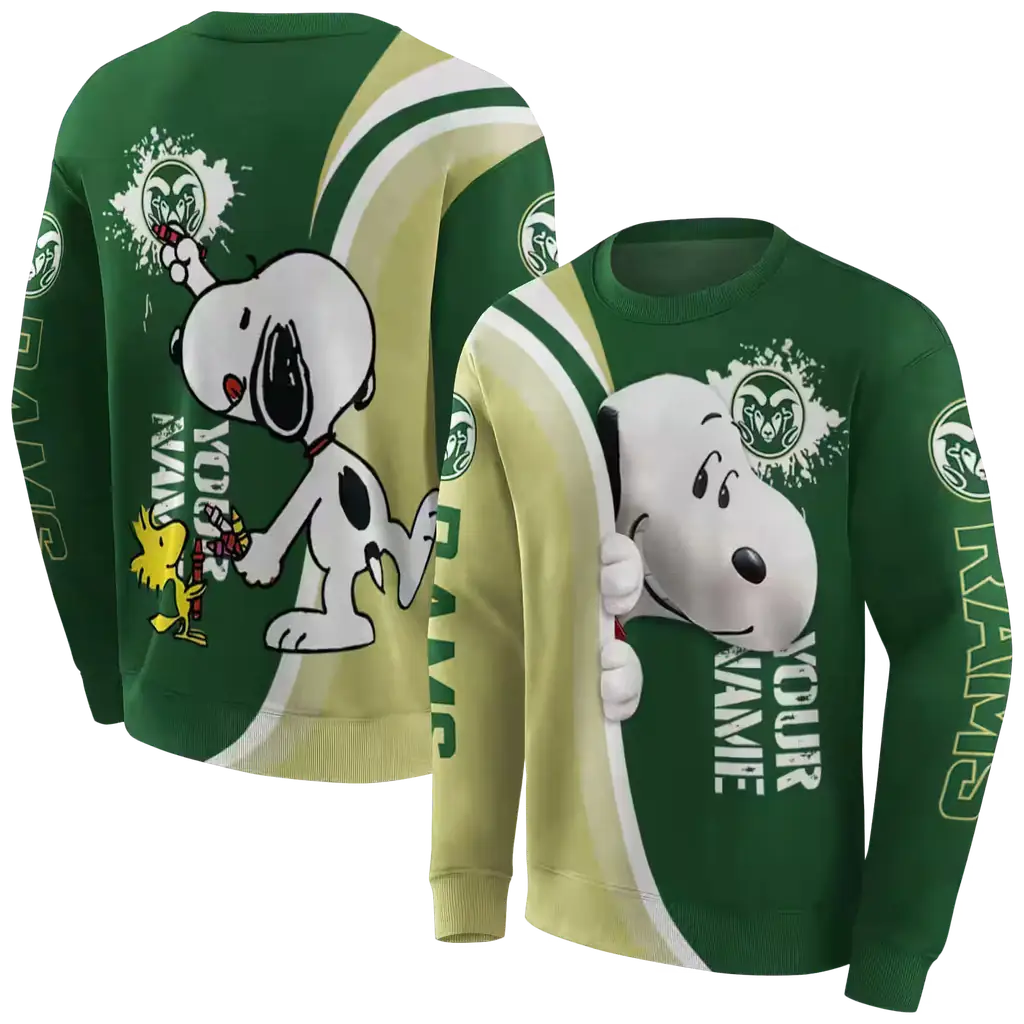 personalized colorado state rams peeking snoopy green hoodie premium grade personalized colorado state rams peeking snoopy green hoodie premium grade