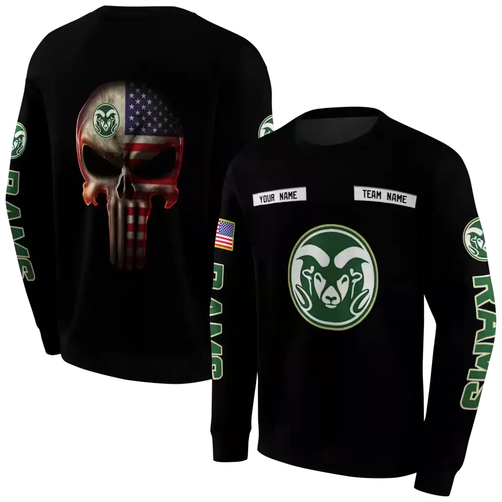 personalized colorado state rams punisher skull black hoodie premium grade personalized colorado state rams punisher skull black hoodie premium grade