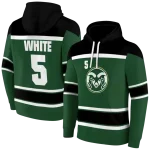personalized colorado state rams striped pattern green hoodie best selling