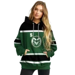 personalized colorado state rams striped pattern green hoodie best selling