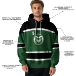 personalized colorado state rams striped pattern green hoodie best selling