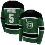 personalized colorado state rams striped pattern green hoodie best selling