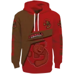 personalized cornell big red abstract shape red hoodie best selling