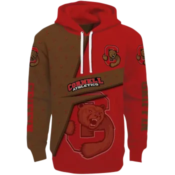 personalized cornell big red abstract shape red hoodie best selling