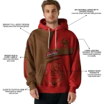 personalized cornell big red abstract shape red hoodie best selling