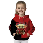personalized cornell big red baby yoda red black hoodie best selling
