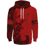 personalized cornell big red deer silhouette red hoodie best selling