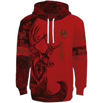 personalized cornell big red deer silhouette red hoodie best selling