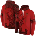 personalized cornell big red deer silhouette red hoodie best selling