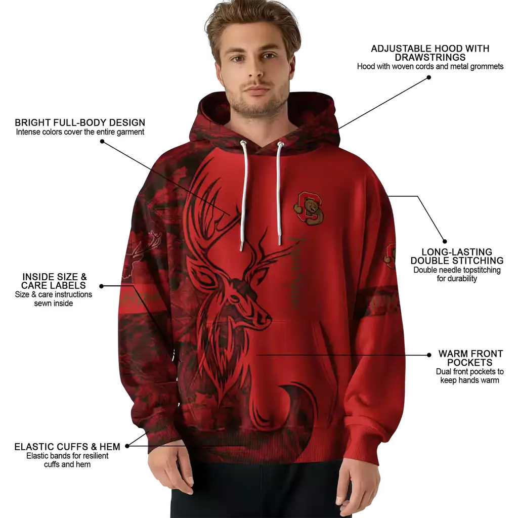 personalized cornell big red deer silhouette red hoodie latest model personalized cornell big red deer silhouette red hoodie latest model