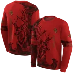 personalized cornell big red deer silhouette red hoodie best selling