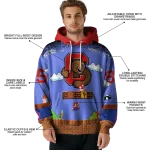 personalized cornell big red mario blue black hoodie best selling