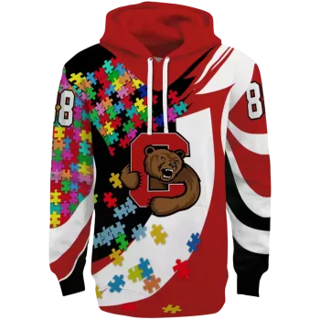 personalized cornell big red puzzle pieces red hoodie best selling
