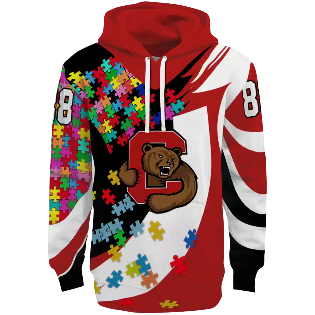 personalized cornell big red puzzle pieces red hoodie best selling personalized cornell big red puzzle pieces red hoodie best selling