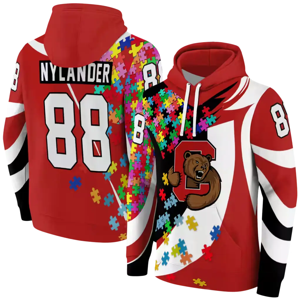 personalized cornell big red puzzle pieces red hoodie fashion forward personalized cornell big red puzzle pieces red hoodie fashion forward