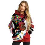 personalized cornell big red puzzle pieces red hoodie best selling