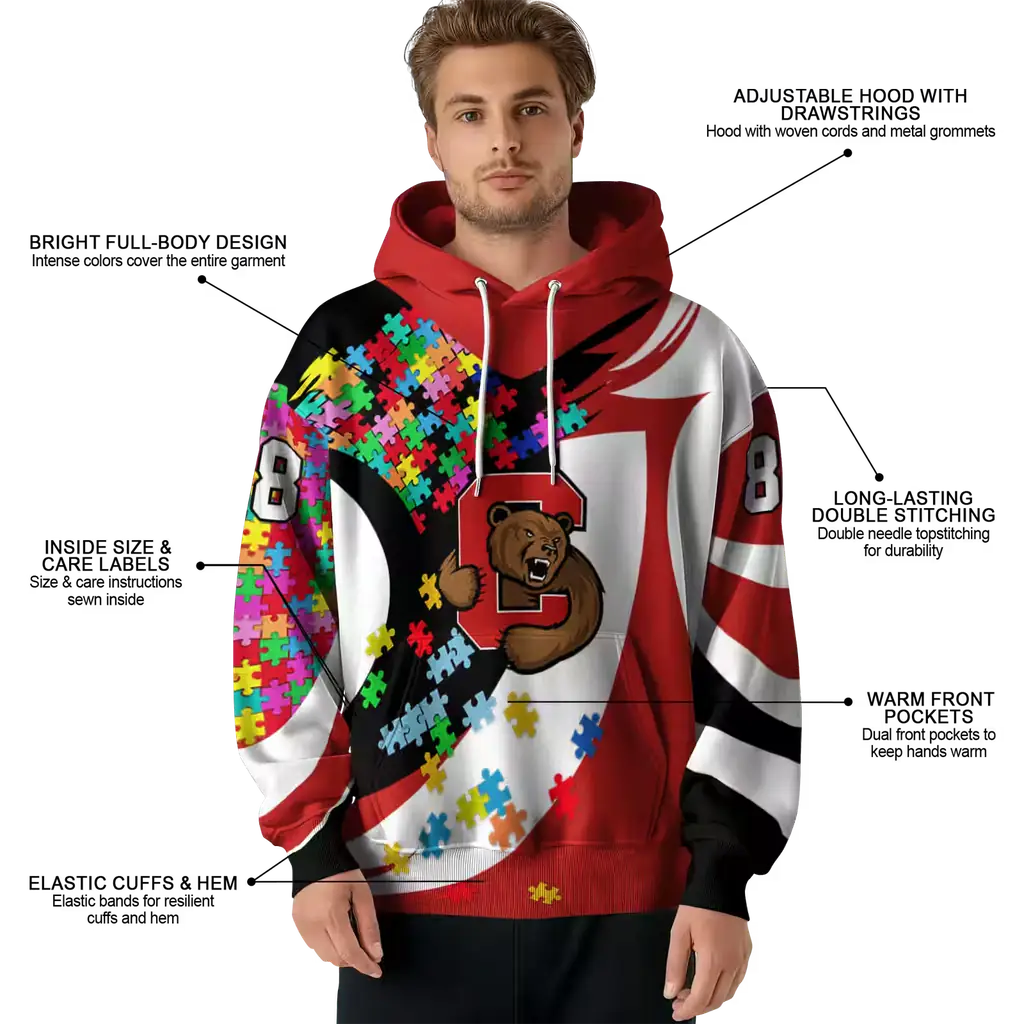 personalized cornell big red puzzle pieces red hoodie latest model personalized cornell big red puzzle pieces red hoodie latest model