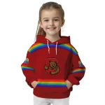 personalized cornell big red rainbow stripes red hoodie best selling