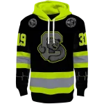 personalized cornell big red safety motif black neon green hoodie best selling