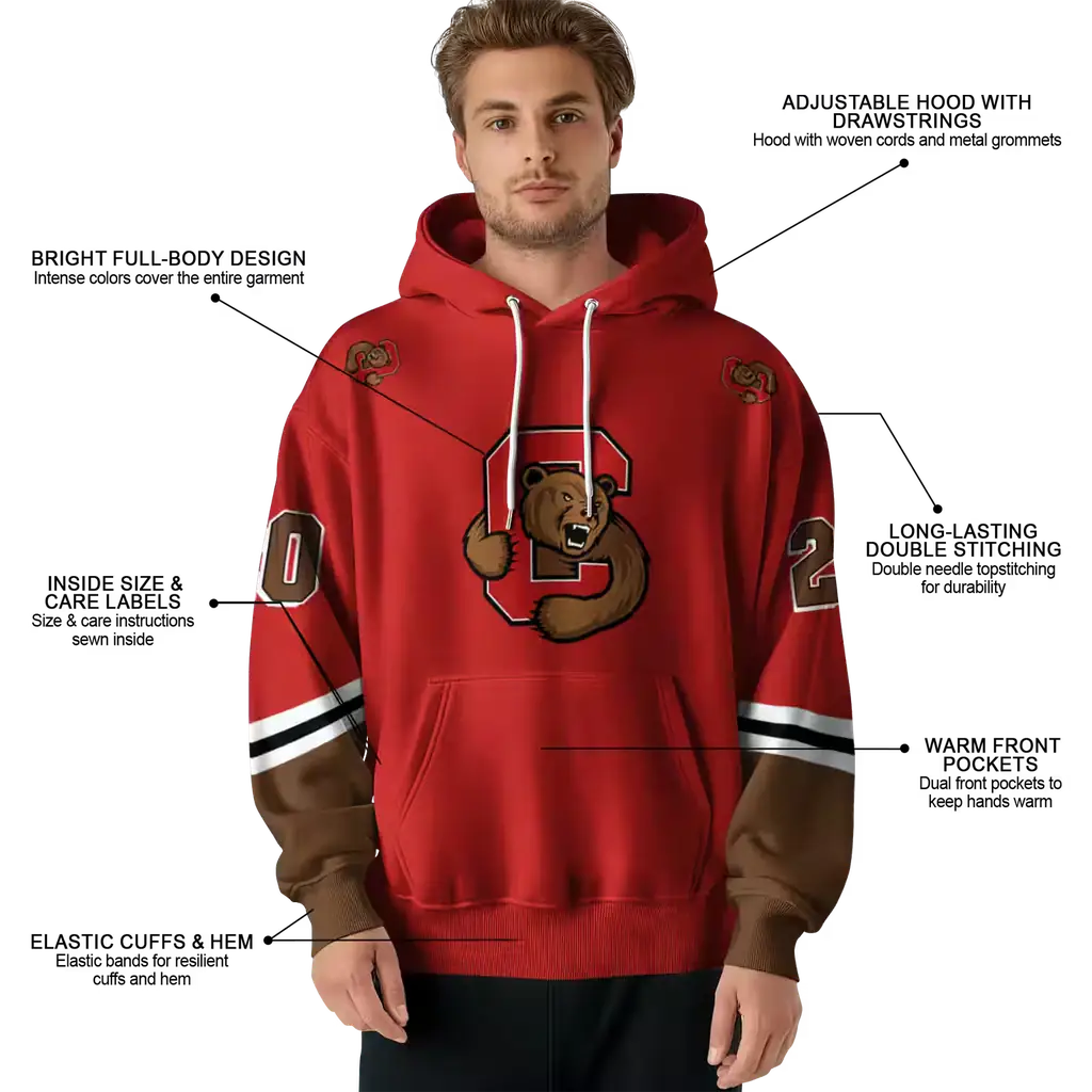 personalized cornell big red striped sleeves red hoodie latest model personalized cornell big red striped sleeves red hoodie latest model