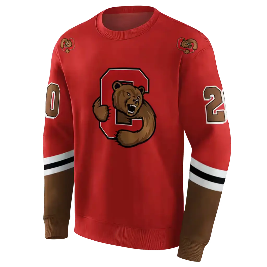 personalized cornell big red striped sleeves red hoodie new arrival personalized cornell big red striped sleeves red hoodie new arrival