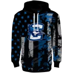 personalized creighton bluejays distressed flag blue black hoodie best selling