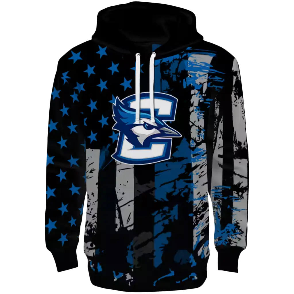 personalized creighton bluejays distressed flag blue black hoodie best selling personalized creighton bluejays distressed flag blue black hoodie best selling