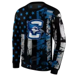 personalized creighton bluejays distressed flag blue black hoodie best selling