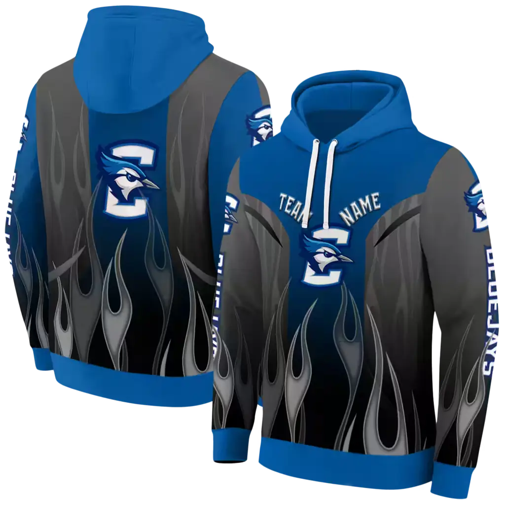 personalized creighton bluejays flame design blue hoodie fashion forward personalized creighton bluejays flame design blue hoodie fashion forward