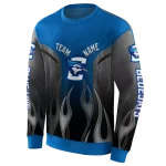 personalized creighton bluejays flame design blue hoodie best selling