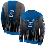 personalized creighton bluejays flame design blue hoodie best selling