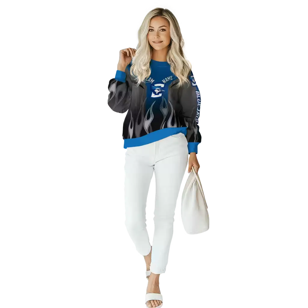 personalized creighton bluejays flame design blue hoodie trendy personalized creighton bluejays flame design blue hoodie trendy