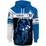 personalized creighton bluejays grim reaper blue black hoodie best selling